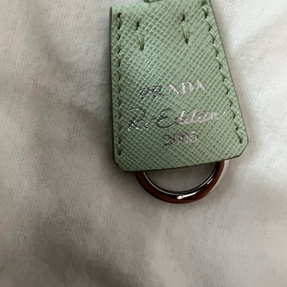 PRADA Saffiano Lux Re-Edition 2005 Shoulder Bag in Acqua - Picture 8 of 12